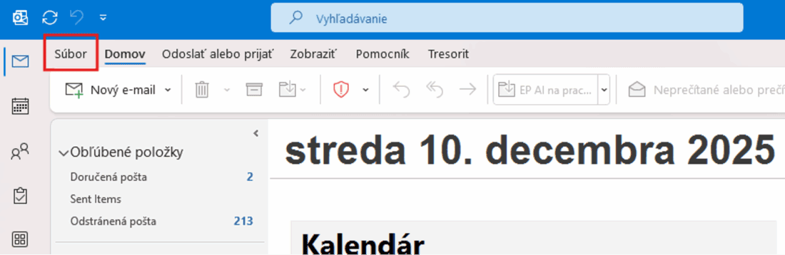 automatická odpoveď Outlook