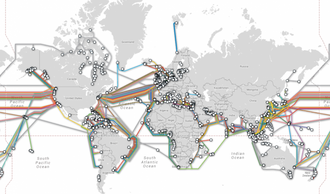 Mapa podmorskych kablov